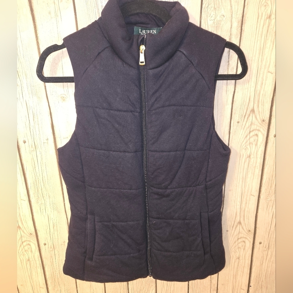 Lauren Ralph Lauren Women’s SMALL PETITE Navy Blue Quilted Vest